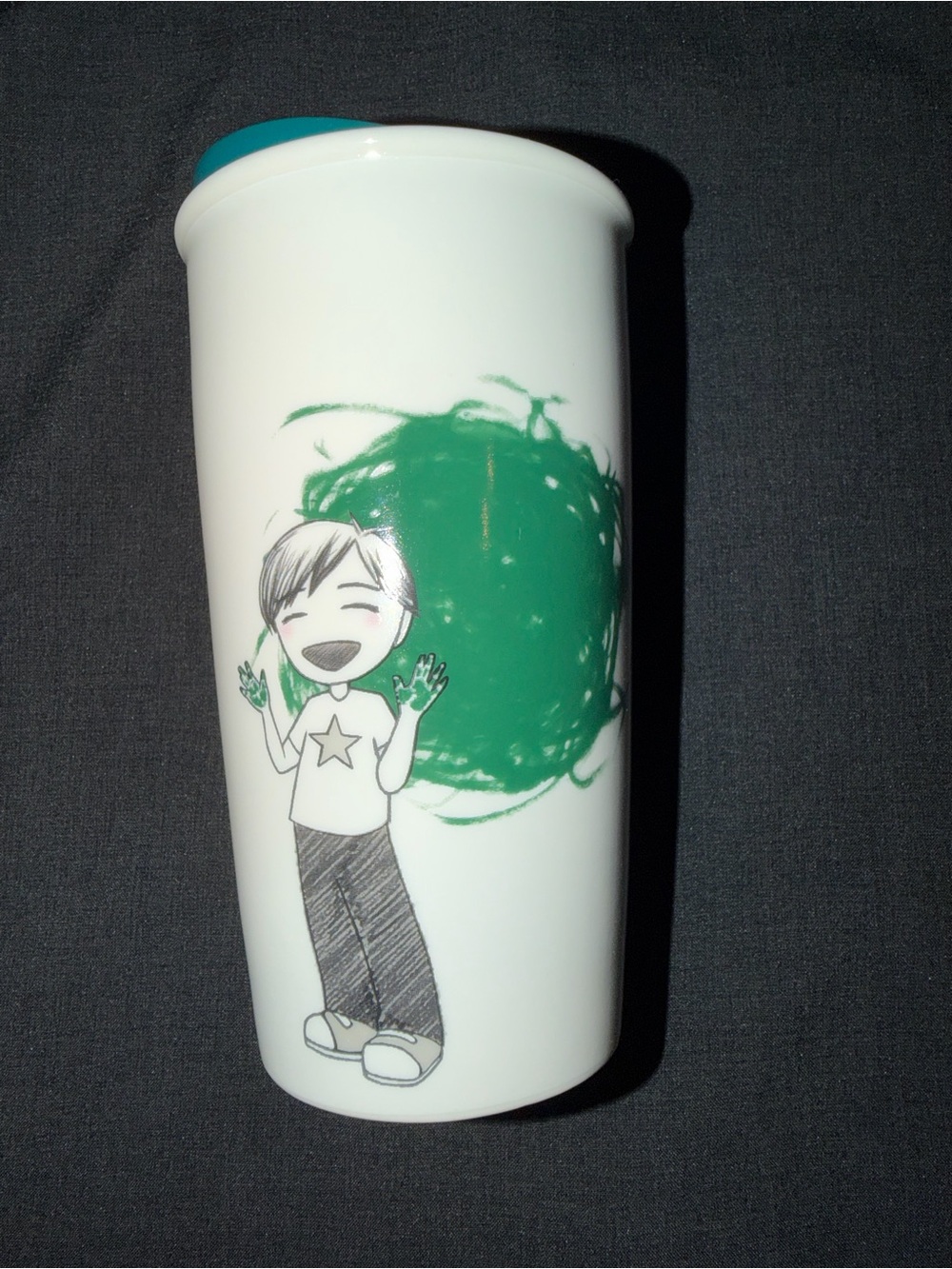 Starbucks 2015 Ceramic Travel Mug 12oz w/ Original Lid
